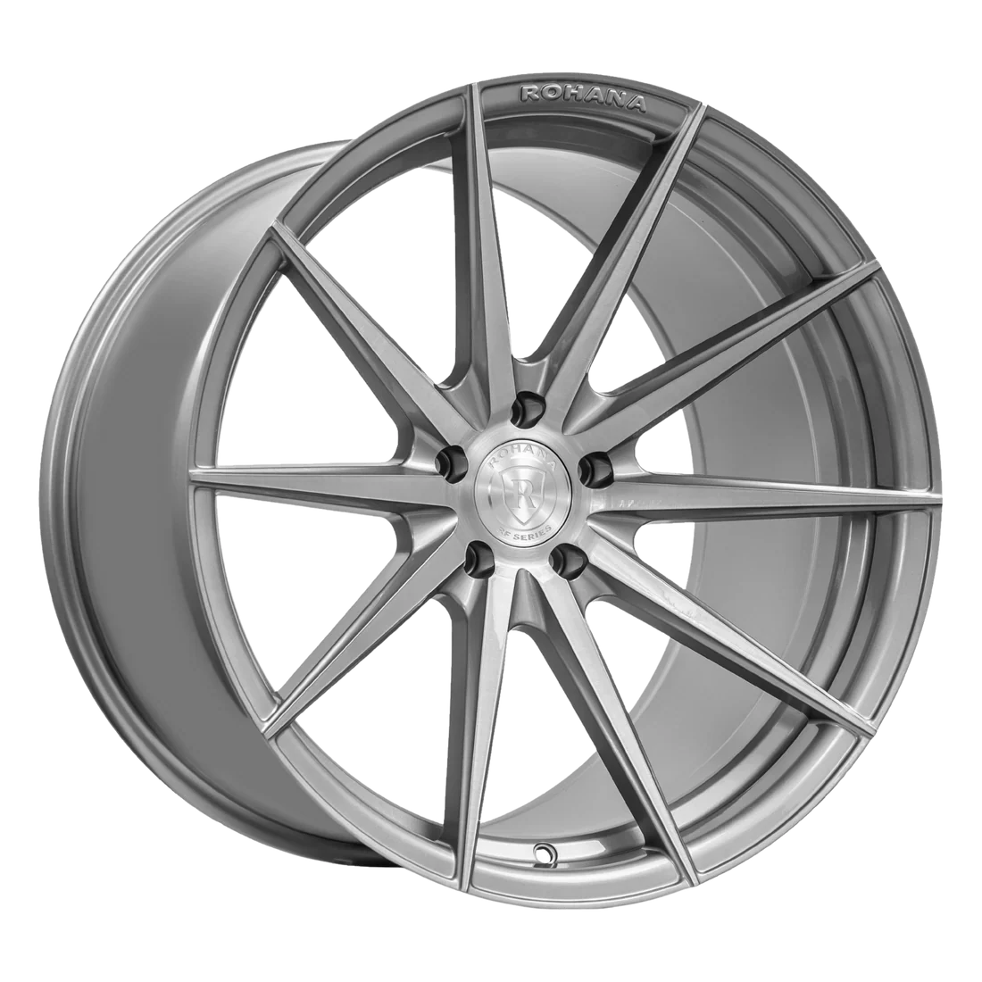 Rohana RFX1 20x11 ET40 Brushed Titanium 5x120 – (Square Set of 4)