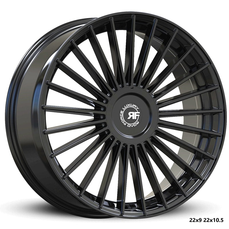 24" Road Force RF22 Gloss Black 5x130 (Set of 4)