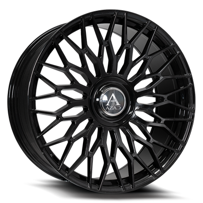 22" Azad AZ301 Gloss Black 5x120 ( Staggered Setup ) ( Set of 4 )