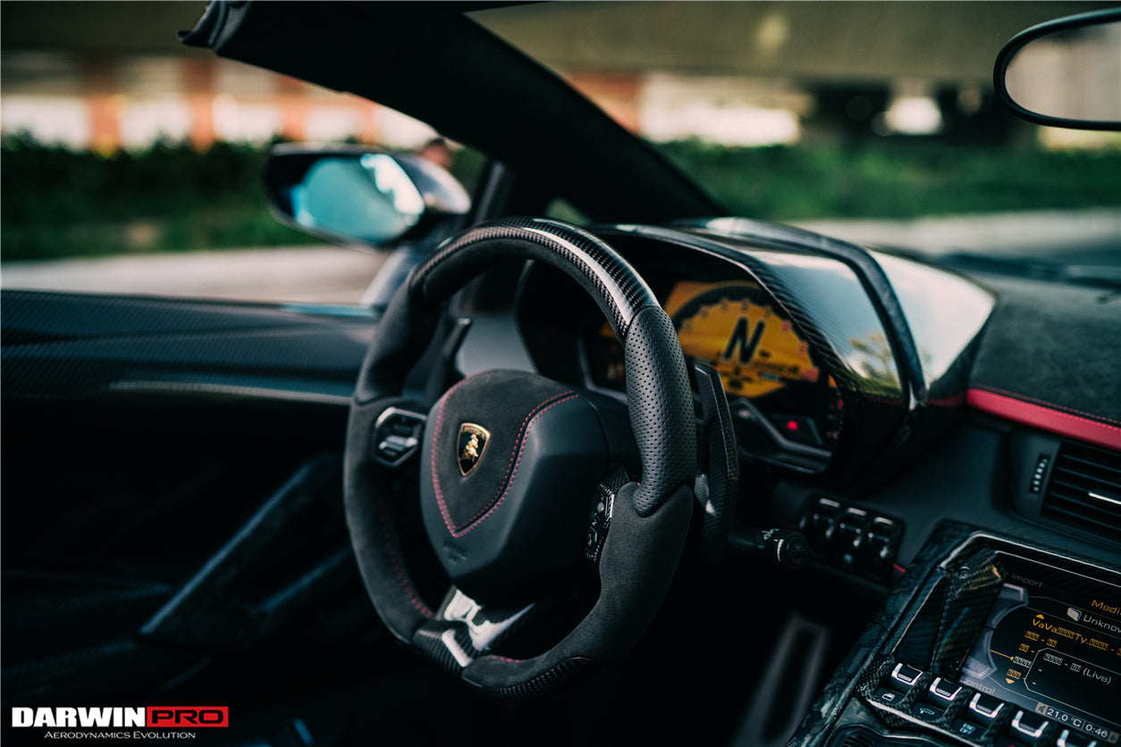 2011-2016 Lamborghini Aventador LP700 Coupe/Roadster Carbon Fiber Instrument Surround Panel Cover - DarwinPRO Aerodynamics