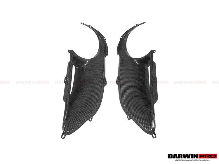 2015-2020 Ferrari 488 GTB/Spyder Dry Carbon Fiber Rear Light Satellite Covers - DarwinPRO Aerodynamics