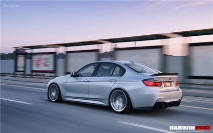 2011-2019 BMW 3 Series F30/F35 M-Tech GV Style Carbon Fiber Rear Lip w/ Caps - DarwinPRO Aerodynamics