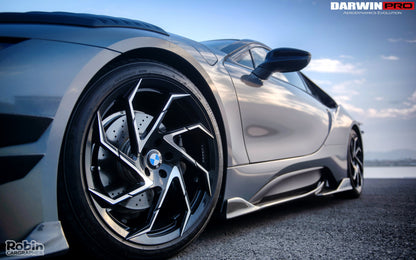 2014-2018 BMW i8 BZK Carbon Fiber Side Skirts - DarwinPRO Aerodynamics