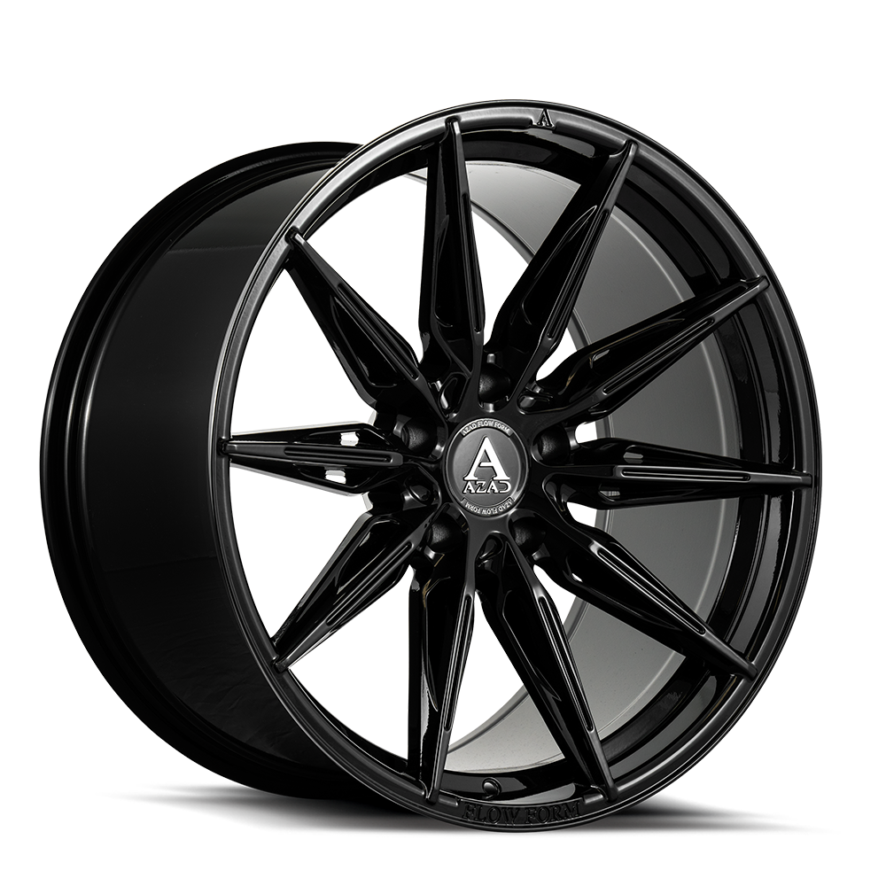 22" Azad AZ FF02 Gloss Black 5x120 ( Square Setup ) ( Set of 4 )
