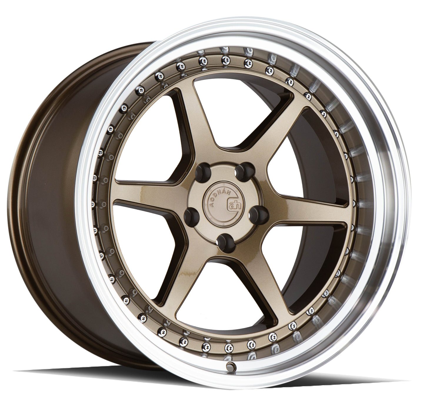 Aodhan DS09 Bronze w/Machined Lip - 19x8.5 +35 / 19x9.5 +22 5x114.3 (Staggered Set of 4)