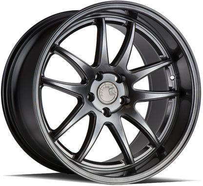 Aodhan DS02 Hyper Black - 19x8.5 +35 / 19x11 +22 5x114.3 (Staggered Set of 4)