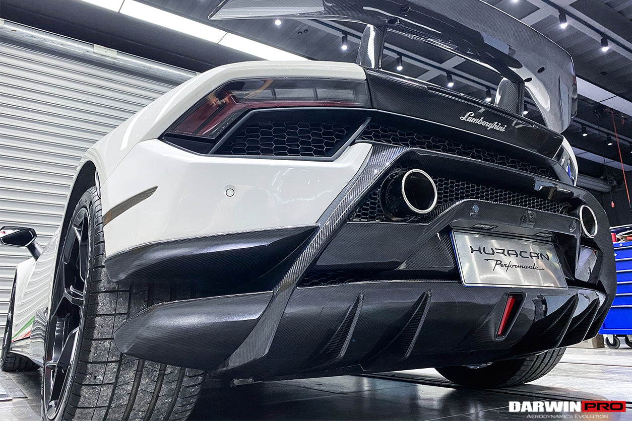 2015-2020 Lamborghini Huracan LP610/LP580 Performante Style Partial Carbon Fiber Aero - Full Kit - DarwinPRO Aerodynamics