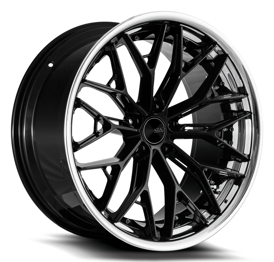 22" Azad AZ SLS1.0 Gloss Black 5x114.3 ( Staggered Setup ) ( Set of 4 )