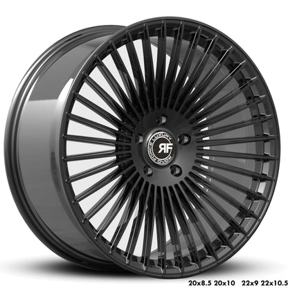 22" Road Force RF35 Gloss Black 5x108 ( Square Setup ) ( Set of 4 )