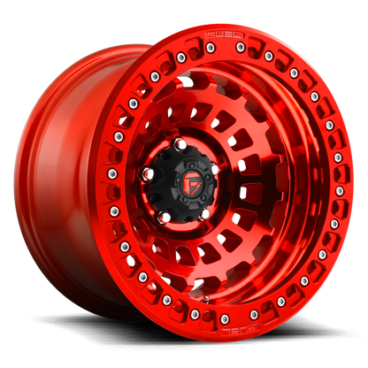 17" Fuel D101 Zephyr Beadlock Candy Red 6x139.7 ( Set of 4 )