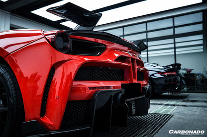 2015-2020 Ferrari 488 GTB/Spyder MSY Style Rear Bumper - Carbonado