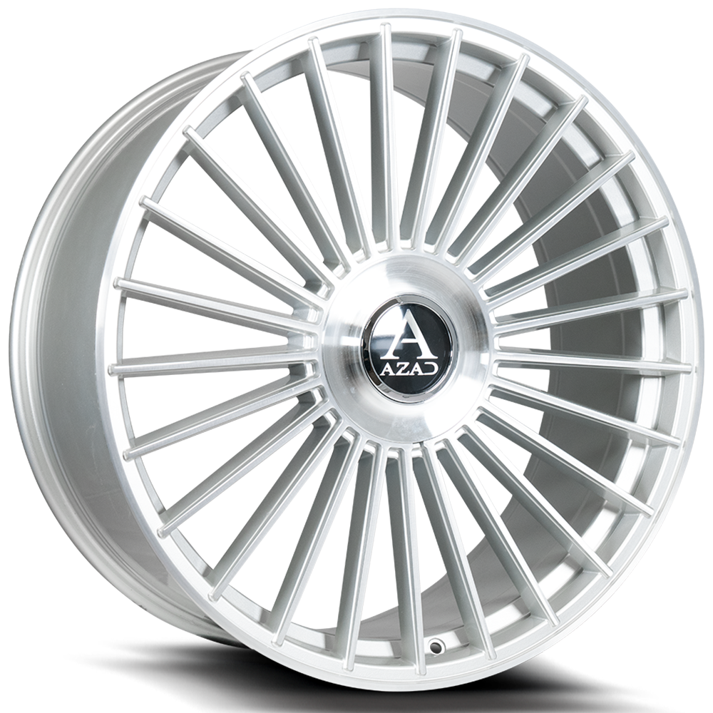 22" Azad AZ25 Brushed Silver 5x108 ( Square Setup ) ( Set of 4 )