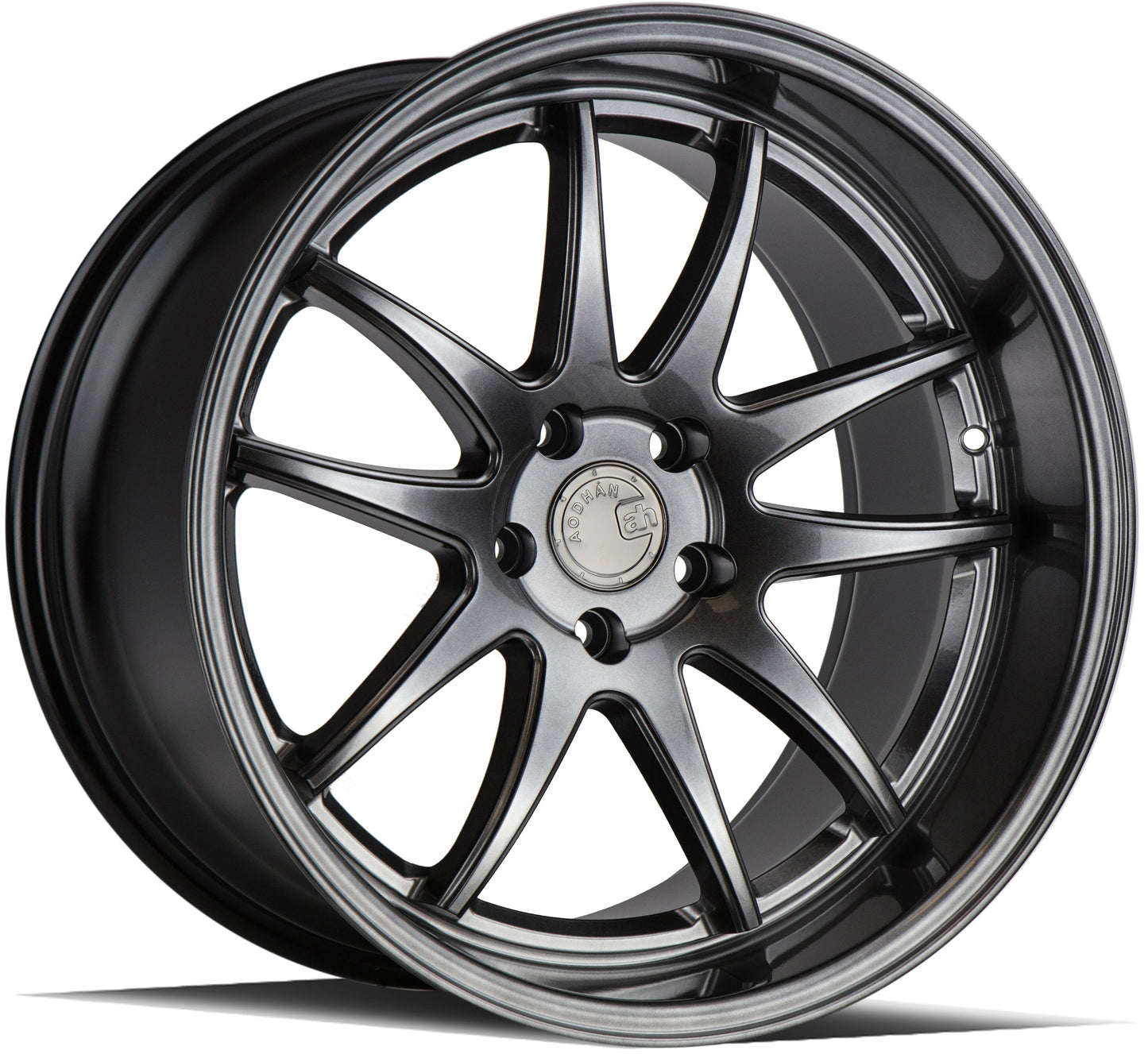 Aodhan DS02 Hyper Black - 19x8.5 +35 / 19x11 +15 5x114.3 (Staggered Set of 4)