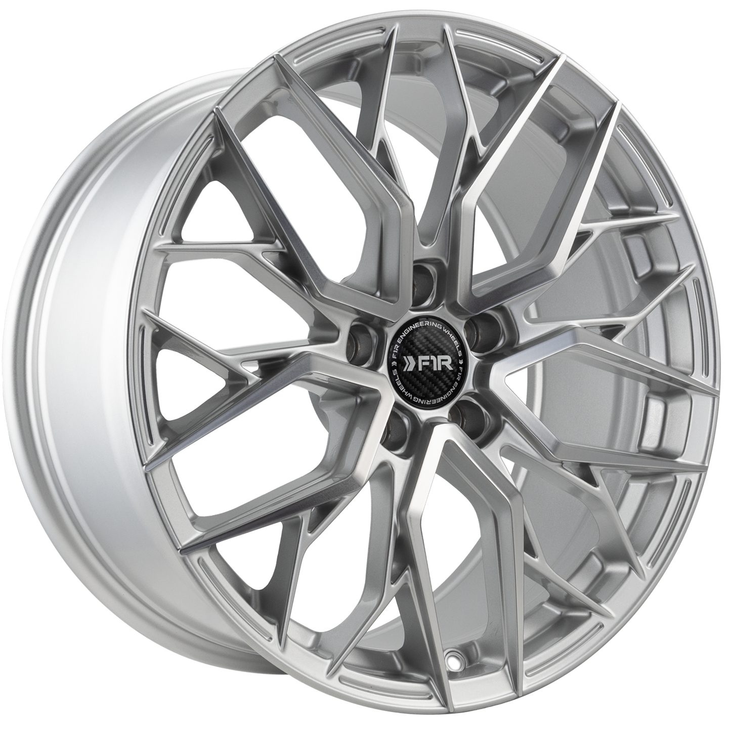 F1R FS3 20x10 ET38 Machine Silver 5x114 – ( Square Set of 4 )
