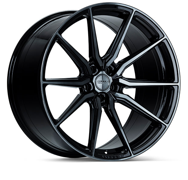 19" Vossen HF3 Tinted Gloss Black 5x112 ( Staggered Setup ) ( Set of 4 )