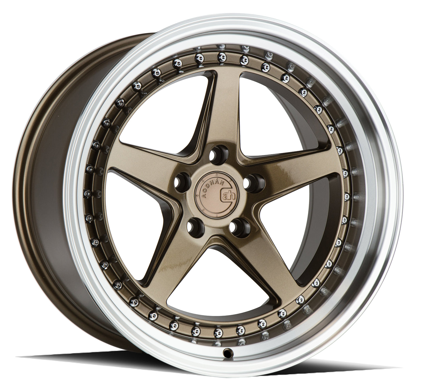 Aodhan DS05 Bronze w/Machined Lip - 18x8.5 +35 5x114.3 (Square Set of 4)
