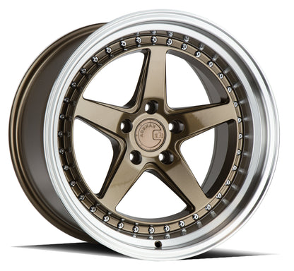 Aodhan DS05 Bronze w/Machined Lip - 18x8.5 +35 5x114.3 (Square Set of 4)