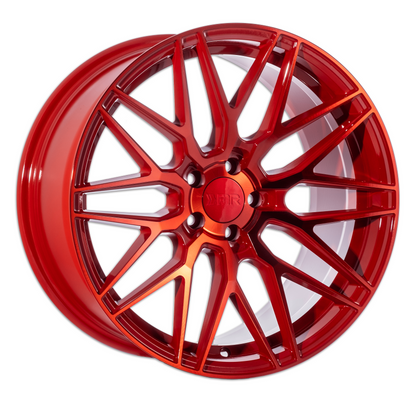 F1R F103 18x8.5 ET38 Candy Red 5x100 – ( Square Set of 4 )