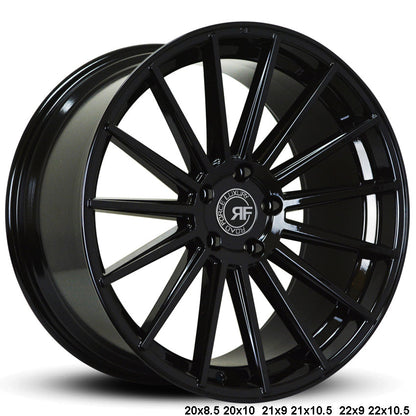 22" Road Force RF15 Gloss Black 5x112 (Set of 4)