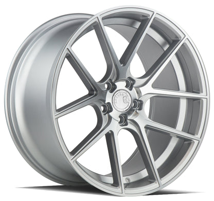 Aodhan AFF3 Gloss Silver Machined Face - 20x9 +32 / 20x10.5 +45 5x114.3 (Staggered Set of 4)