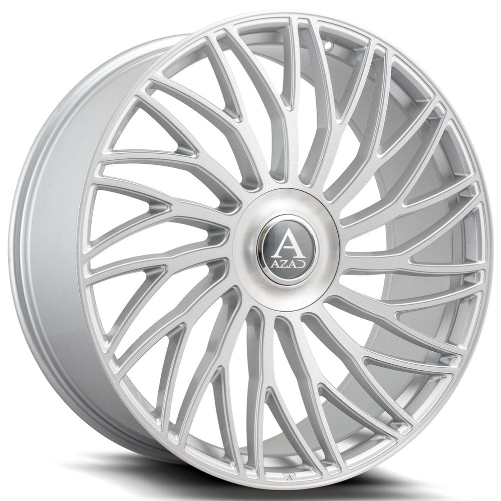 24" Azad AZ717 Brushed Silver 6x135 ( Square Setup ) ( Set of 4 )