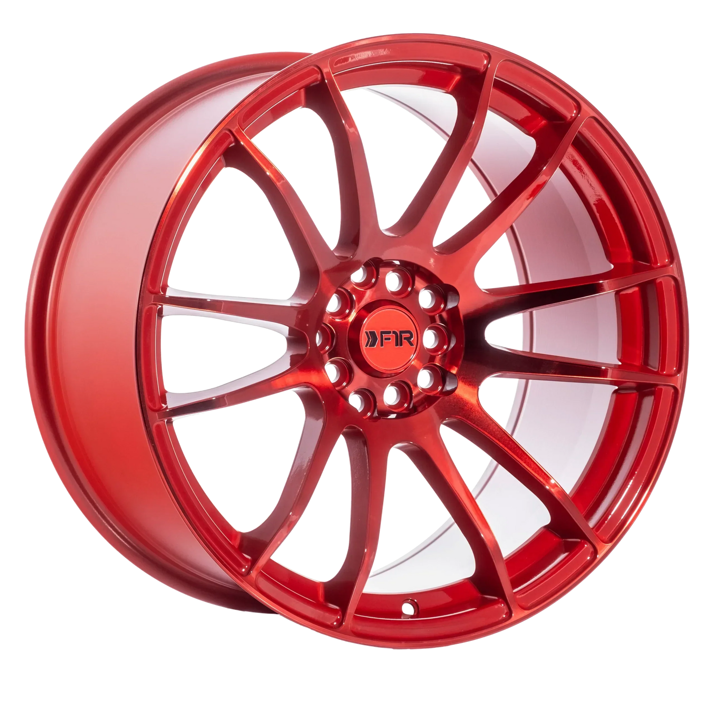 18" F1R F107 Candy Red 5x100 / 5x114.3 Dual Pattern ( Staggered Setup )
