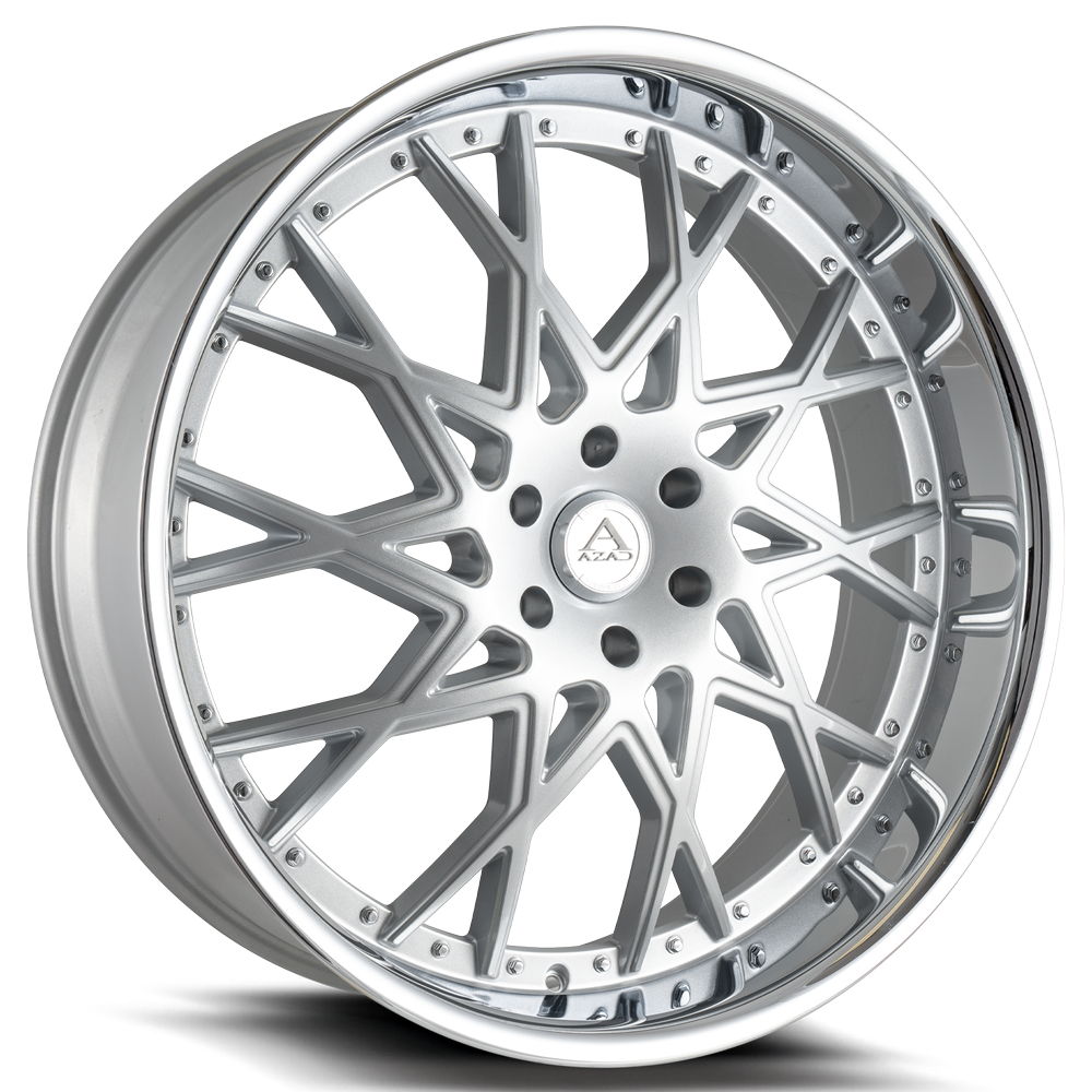 24" Azad AZ822 Brushed Silver 6x135 ( Square Setup ) ( Set of 4 )