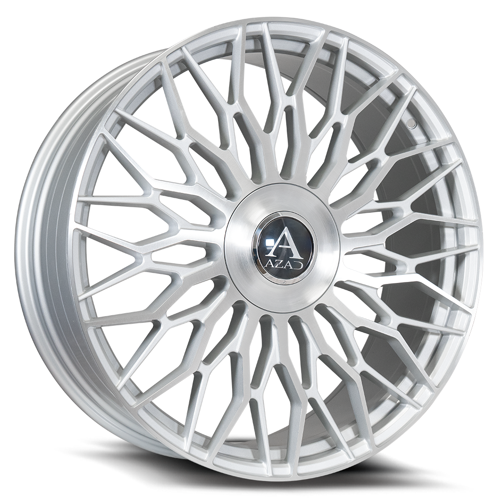 22" Azad AZ301 Brushed Silver 5x127 ( Square Setup ) ( Set of 4 )