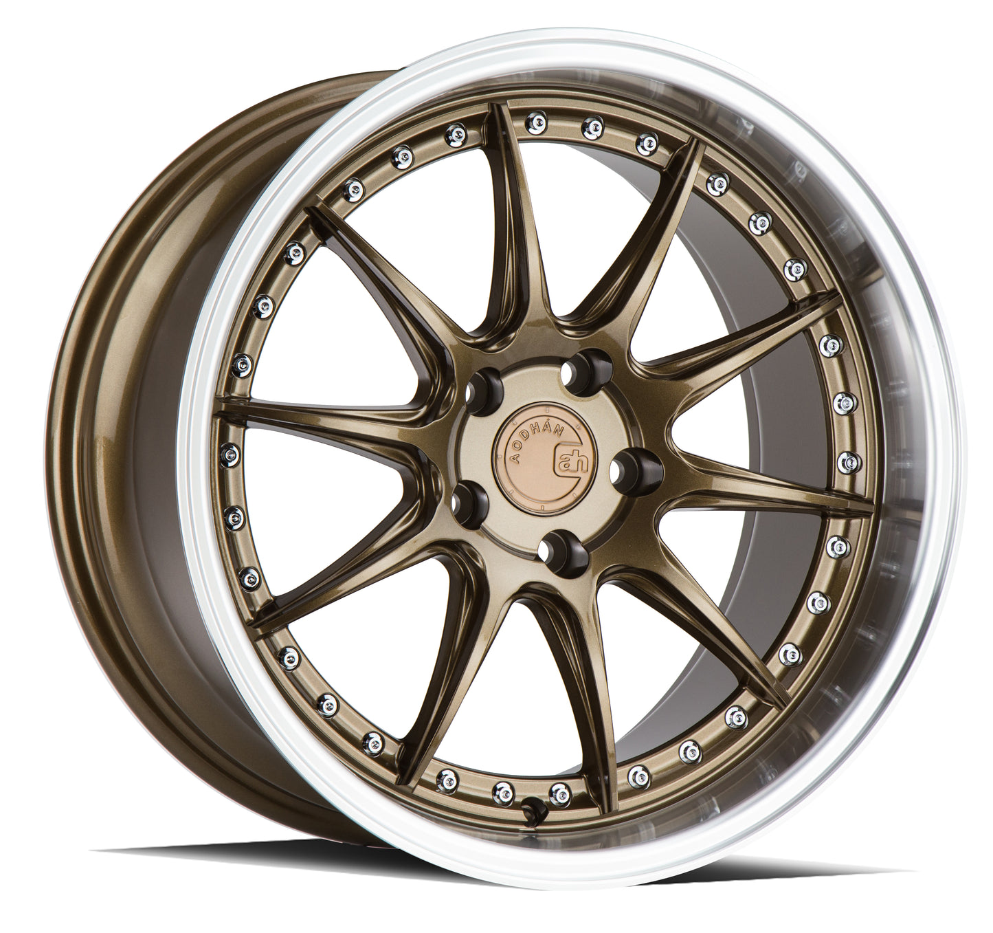 18" Aodhan DS07 Bronze w/ Machine Lip 5x100 ( Square Setup ) ( Set of 4 )