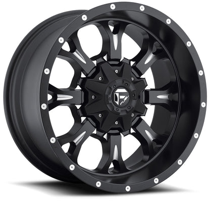 18" Fuel D517 Krank Matte Black Milled 6x135 ( Set of 4 )