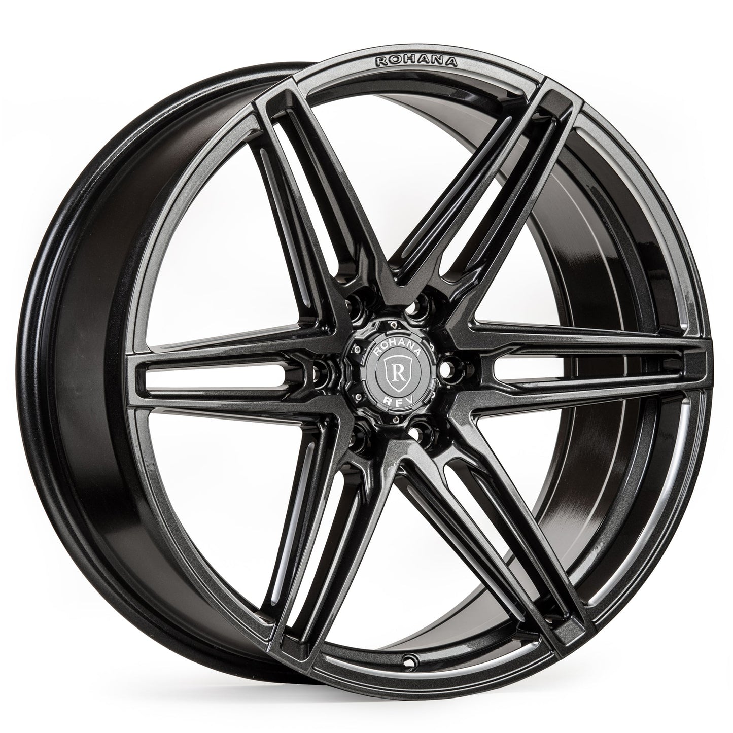 Rohana RFV1 22x9.5 ET0 Gloss Graphite 6x135 – (Square Set of 4)