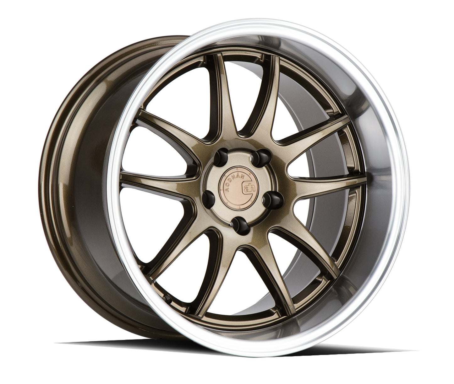 Aodhan DS02 Bronze w/Machined Lip - 18x8.5 +35 5x114.3 (Square Set of 4)