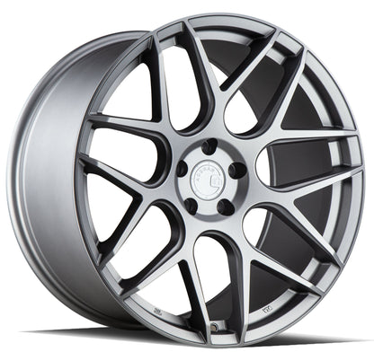 Aodhan AFF2 Matte Gray - 20x10.5 +35 5x112 (Square Set of 4)