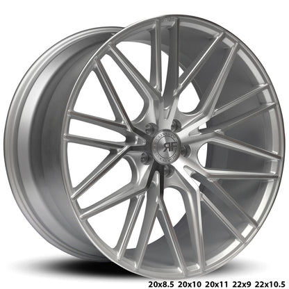 22" Road Force RF13 Silver Machine Face 5x114.3 ( Staggered Setup ) ( Set of 4 )