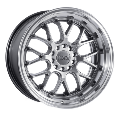 18" F1R F21 Hyper Black 5x112 / 5x114.3 Dual Pattern ( Square Setup ) ( Set of 4 )