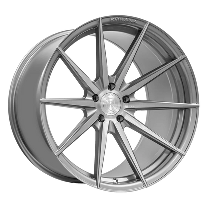 Rohana RFX1 20x11 ET28 Brushed Titanium 5x112 – (Square Set of 4)