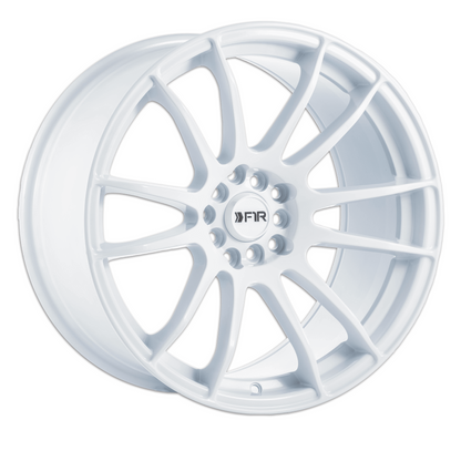 18" F1R F107 White 5x100 / 5x114.3 Dual Pattern ( Staggered Setup ) ( Set of 4 )