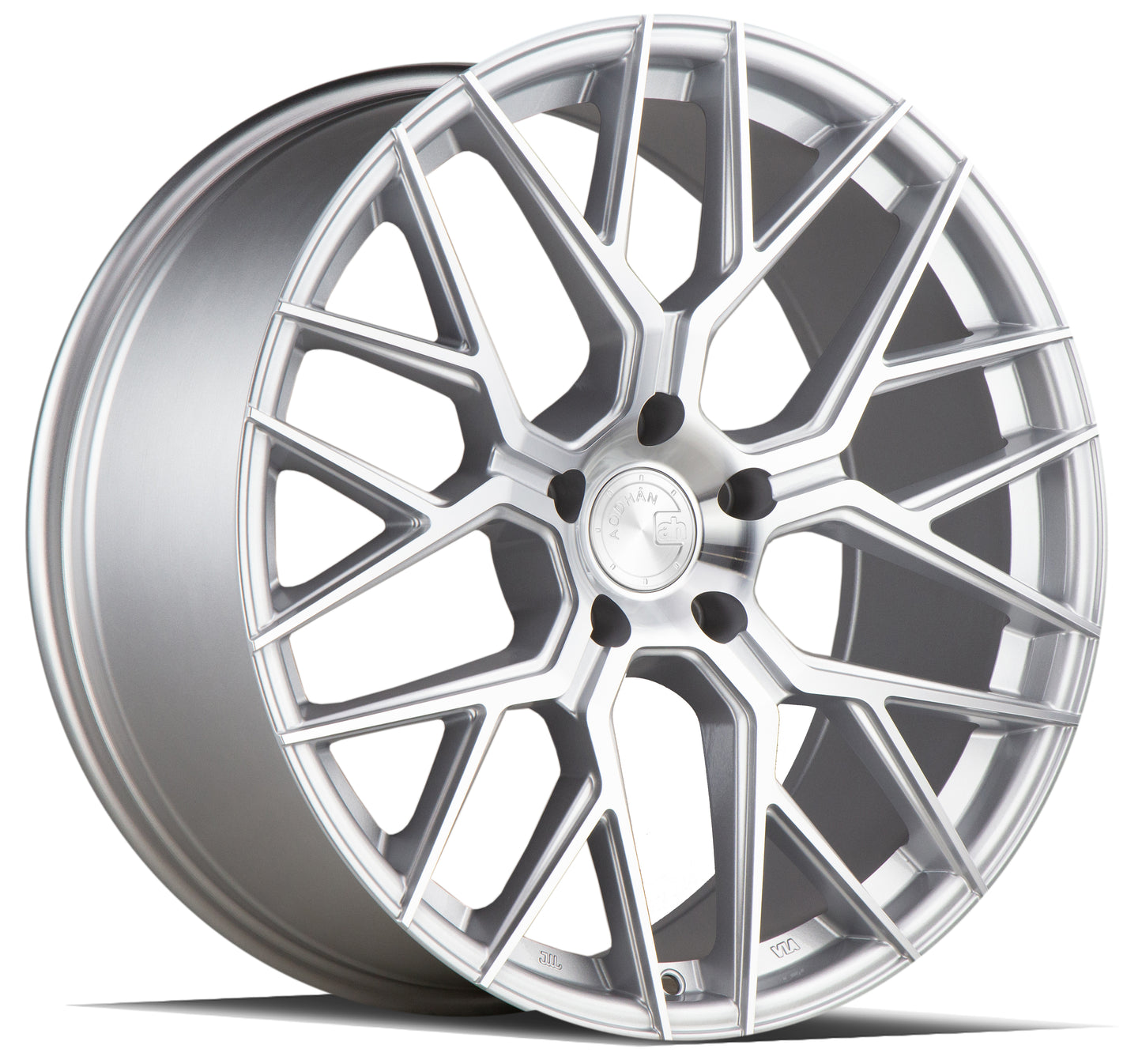 20" Aodhan AFF9 Gloss Silver Machined Face 5x114.3 ( Staggered Setup )