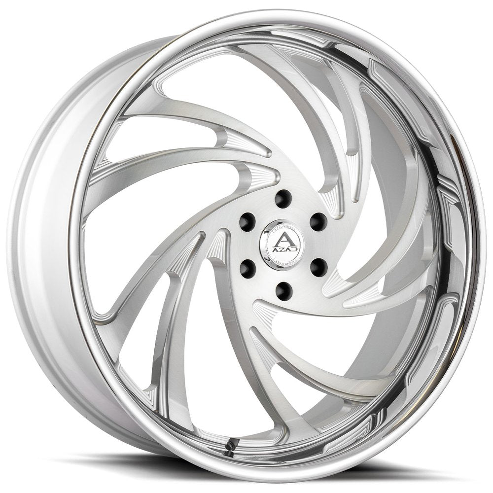22" Azad AZ Drip Brushed Silver 6x139.7 ( Square Setup ) ( Set of 4 )