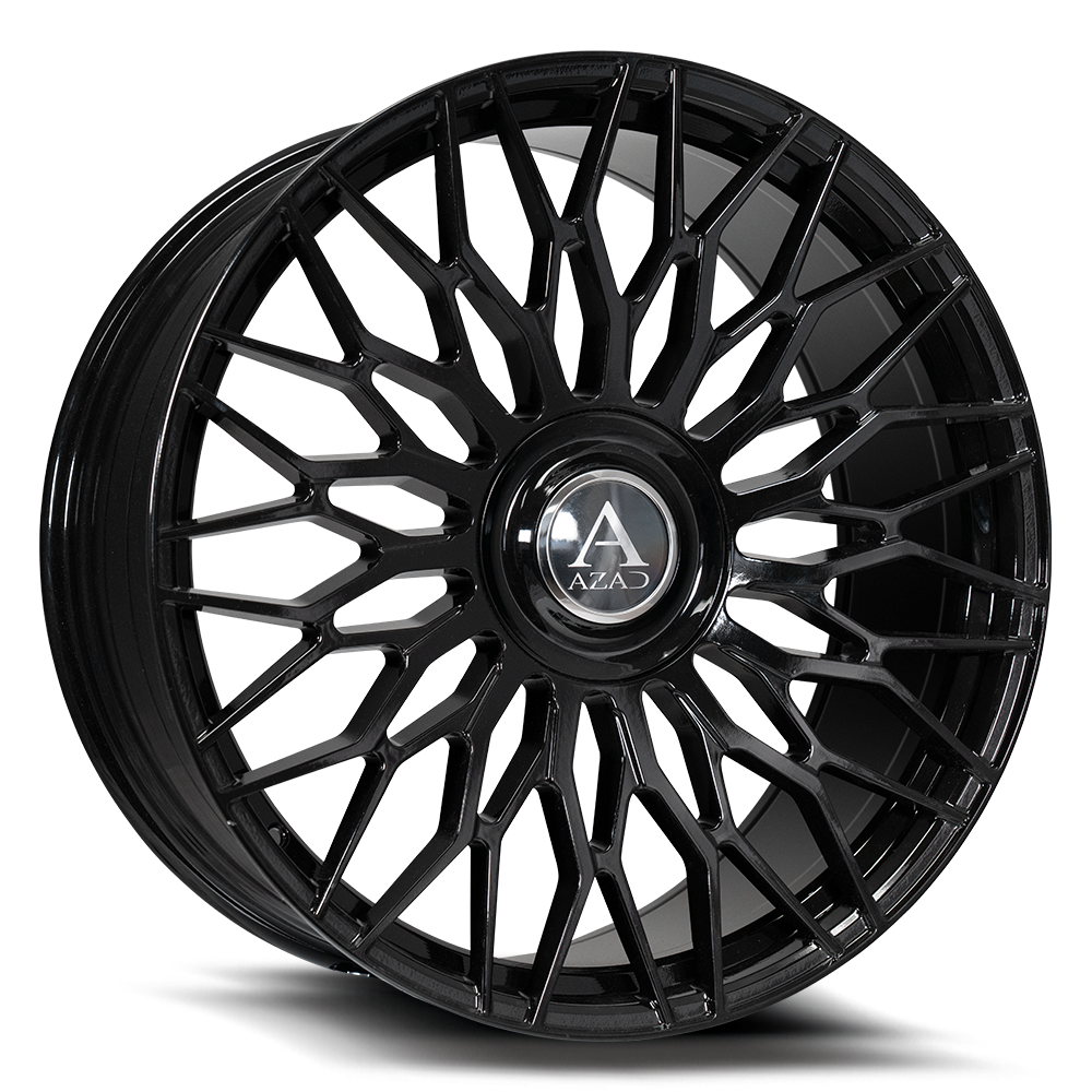 22" Azad AZ301 Gloss Black 5x130 ( Staggered Setup ) ( Set of 4 )