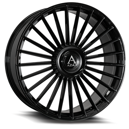 22" Azad AZ25 Gloss Black 5x130 ( Staggered Setup ) ( Set of 4 )