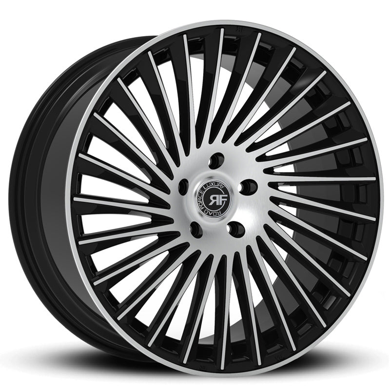 22" Road Force RF23 Gloss Black Machine Face 5x112 (Set of 4)