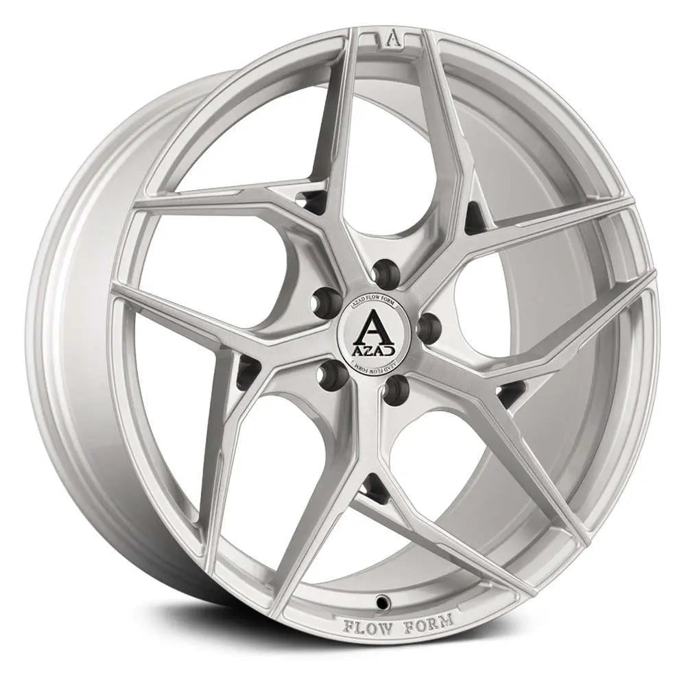 22" Azad AZ FF01 Brushed Silver 5x112 ( Staggered Setup ) ( Set of 4 )