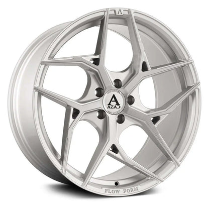22" Azad AZ FF01 Brushed Silver 5x112 ( Staggered Setup ) ( Set of 4 )