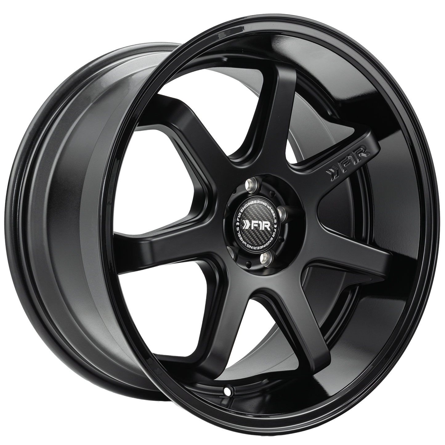 F1R FC7 18x9.5 ET35 Matte Black/Gloss Black Lip 5x100 – ( Square Set of 4 )