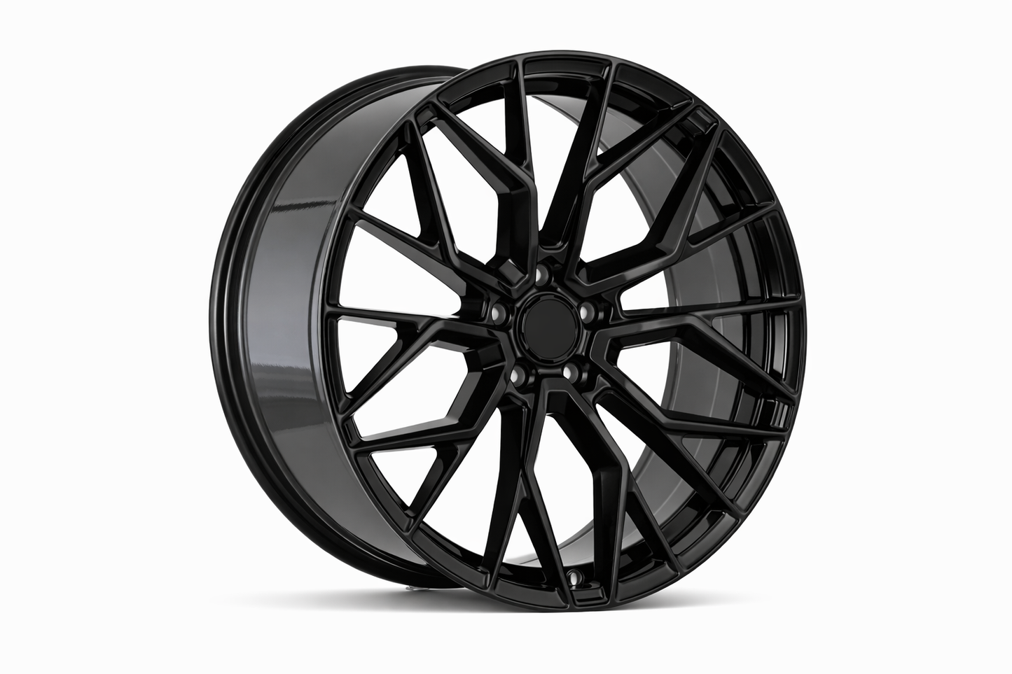 E061 Gloss Black 18x8.0 ET35 5.108 - Square Set (4 Wheels)