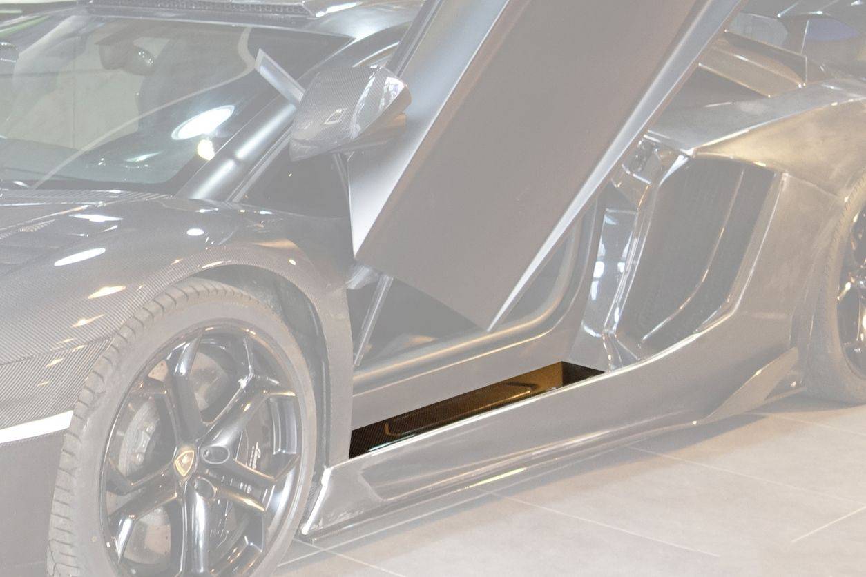2011-2016 Lamborghini Aventador LP700 Coupe & Roadster OEM Style Carbon Fiber Door Still Plate Caps - Carbonado