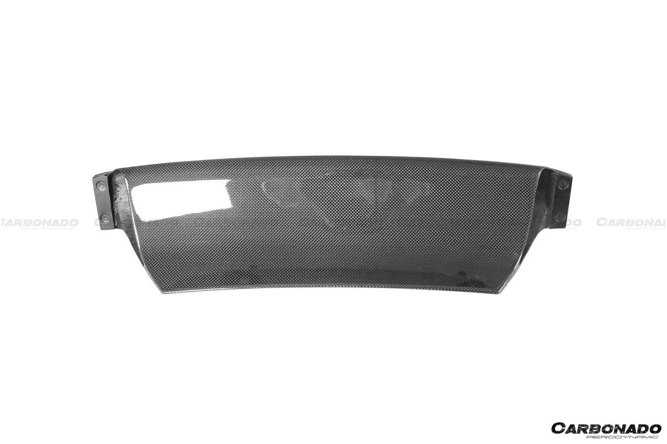 2018-2022 Ferrari 488 Pista OEM Style Carbon Fiber Front Bumper Low Center Chin Splitter - Carbonado