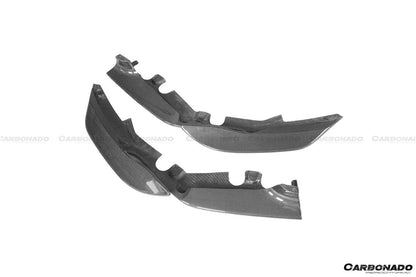 2018-2022 Ferrari 488 Pista OEM Style Carbon Fiber Front Bumper Side Splitter - Carbonado