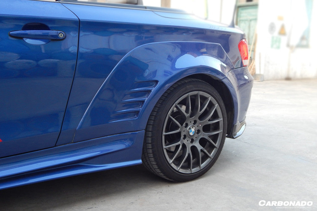 2008-2013 BMW 1 Series E82 E88 1M Style Side Skirts &amp; Wide Rear Fender Flare body kit - Carbonado Aero